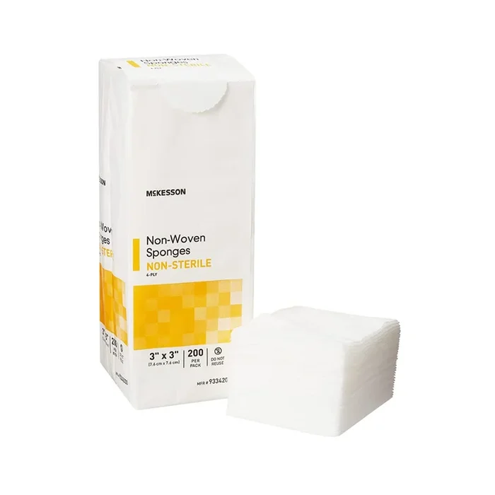 McKesson 4-Ply Non-Woven Gauze Sponge NonSterile – Packs of 200