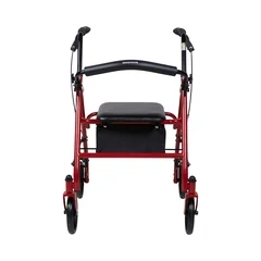 McKesson 4 Wheel Rollator 31 to 37 Inch Red Folding Steel 31 to 37 Inch - Image 3