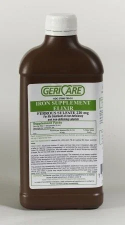 McKesson 57896070916 Iron Supplement Brand 220 mg Strength Liquid 16 oz. 1 count