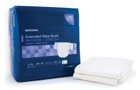 McKesson Adult Brief Extended Wear Tab Closure Disposable Heavy Absorbency