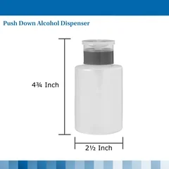 McKesson Alcohol Dispenser Push Down Dispensing, 9 Ounce, Translucent, Polyethylene, Locking Cap Alcohol, 12 EA/BX - Image 2