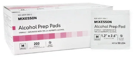 McKesson Alcohol Prep Pad – Sterile, Individual Packets (58-204)
