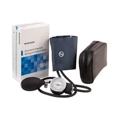 McKesson Aneroid Sphygmomanometer with Cuff 2-Tube Pocket Size Hand Held Small Adult / Child Small Cuff, 20 EA/CS