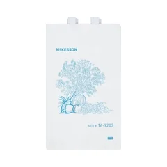 McKesson Bedside Bag 7 x 11.5 White / Blue Floral Print Polyethylene, 100 EA/BG