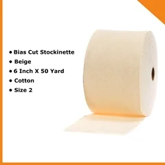 McKesson Bias Cut Stockinette Cotton 6 Inch X 50 Yard Size 2 Beige NonSterile, 6/CS - Image 2