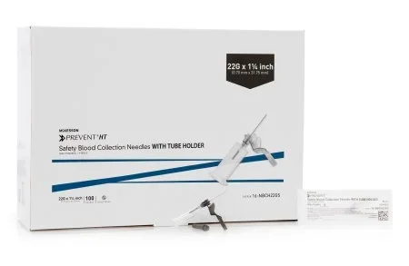 Mckesson Brand Mckesson Prevent Ht Blood Collection Needle With Holder 22 Gauge 1-1/4 Inch Needle Length Safety Needle Without Tubing Sterile – 16-NBCH22GS