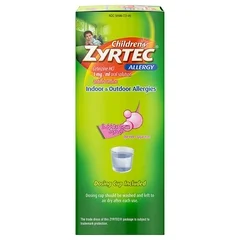 McKesson Children’s Allergy Relief Children’s Zyrtec 5 mg / 5 mL Strength Syrup 4 oz., 1/EA - Image 4