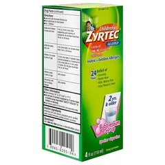 McKesson Children’s Allergy Relief Children’s Zyrtec 5 mg / 5 mL Strength Syrup 4 oz., 1/EA