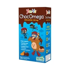 McKesson Children’s Multivitamin Supplement YumV’s ChocoMega 150 mg Strength Chewable Tablet 30 per Box Milk Chocolate Orange Flavor