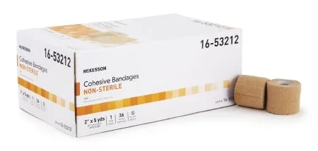 McKesson Cohesive Bandage Standard Compression Self-adherent Closure Tan NonSterile