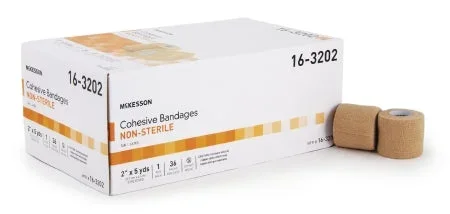 McKesson Cohesive Bandage Standard Compression Self-adherent Closure Tan