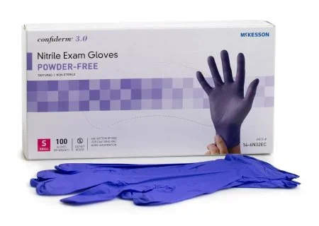 McKesson Confiderm 3.0 Nitrile Exam Gloves – Small