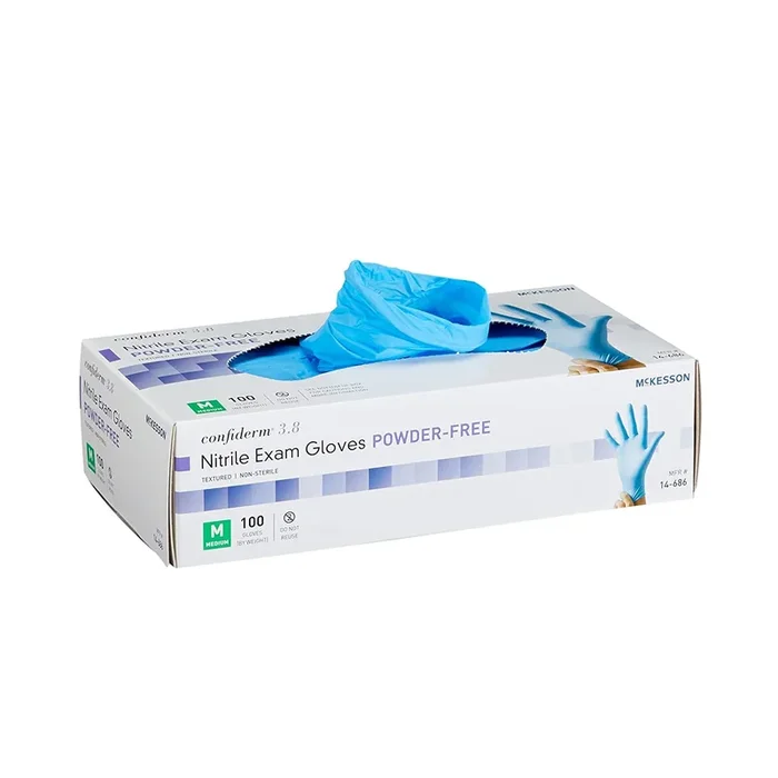 McKesson Confiderm® Nitrile Exam Gloves – NonSterile Standard Cuff Length