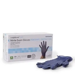 McKesson Confiderm™ LDC Low-Derma Nitrile Exam Gloves, Medium, 250 EA/BX