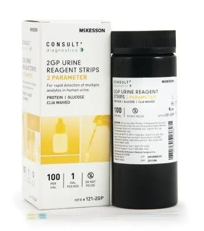 McKesson Consult 121-2GP Urine Reagent Strips, Bottle of 100