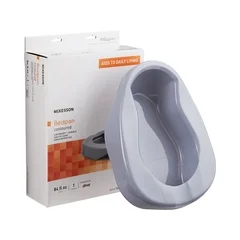 McKesson Contoured Bedpan Gray 84 oz. / 2484 mL, 6/CS