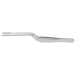 McKesson Ear Forceps Lucae 5-1/2 Inch Office Grade Stainless Steel NonSterile Bayonet Handle Serrated Tips, 1/ EA
