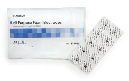 McKesson EKG Snap Electrode Monitoring Non-Radiolucent, 50 per Bag