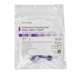 McKesson Enteral Feeding Extension Set 12 Inch, Enfit, Y-Port, Right Angle Connector and Clamp, NonSterile, 1/EA - Image 2