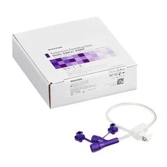 McKesson Enteral Feeding Extension Set 12 Inch, Enfit, Y-Port, Right Angle Connector and Clamp, NonSterile, 1/EA