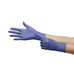 McKesson Exam Glove Confiderm LDC Small NonSterile Nitrile Standard Cuff Length Fully Textured Blue Chemo Tested, 250/BX - Image 3