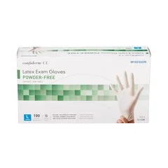 McKesson Exam Glove Confiderm NonSterile Powder Free Latex Textured Fingertips Ivory Large Ambidextrous, 1000 EA/CS - Image 3