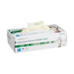 McKesson Exam Glove Confiderm NonSterile Powder Free Latex Textured Fingertips Ivory Large Ambidextrous, 1000 EA/CS