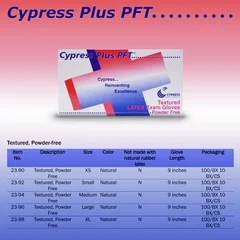 McKesson Exam Glove Cypress Plus® PFT Small NonSterile Latex Standard Cuff Length Fully Textured Ivory Not Chemo Approved, 1000/CS - Image 2