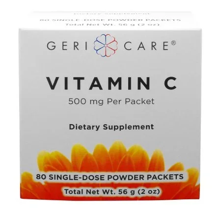 McKesson Geri-Care Vitamin C Supplement Ascorbic Acid 500 mg Strength Oral Powder 80 per Box – 839-08