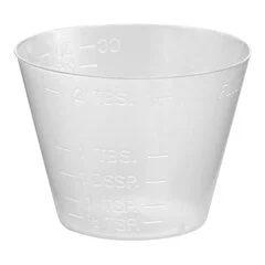 McKesson Graduated Medicine Cup 1 oz. Translucent Plastic Disposable, 5000/CS