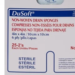 McKesson I.V. / Drain Split Dressing DuSoft Poly / Rayon Blend 4 x 4″ Square Sterile, 300 EA/CS - Image 2