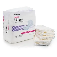 McKesson Incontinence Liner Super 25-1/5 Inch Length Moderate Absorbency Polymer Core One Size Fits Most Adult Unisex Disposable, 80/CS
