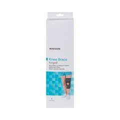 McKesson Knee Brace Medium Wraparound / Hook and Loop Straps with D-Rings 18 to 20-1/2 Circumference Left or Right Knee, 1/EA - Image 3
