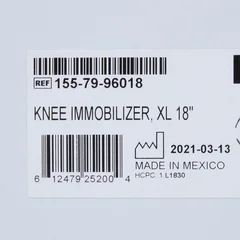 McKesson Knee Immobilizer x-Large Elastic Contact Straps Up to 36 Thigh Circumference 18 Length Left or Right Knee, 1/EA - Image 4