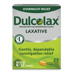 McKesson Laxative Dulcolax Tablet 25 per Box 5 mg Strength Bisacodyl USP, 1/BX