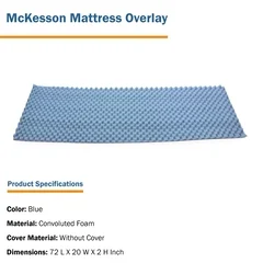 McKesson Mattress Overlay McKesson Convoluted Foam 72 L X 20 W X 2 H Inch - Image 3