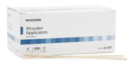 McKesson McKesson Applicator Stick Without Tip Wood Shaft 6 Inch NonSterile 1000 per Pack – 24-807
