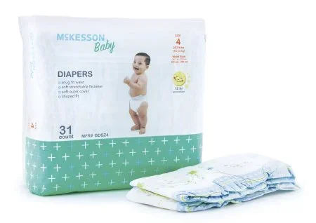 McKesson McKesson Baby Diaper Tab Closure Size 4 Disposable – BDSZ4