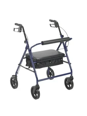 McKesson McKesson Bariatric 4 Wheel Rollator 34 to 39 Inch Blue Folding Steel Frame 34 to 39 Inch – 146-10216BL-1