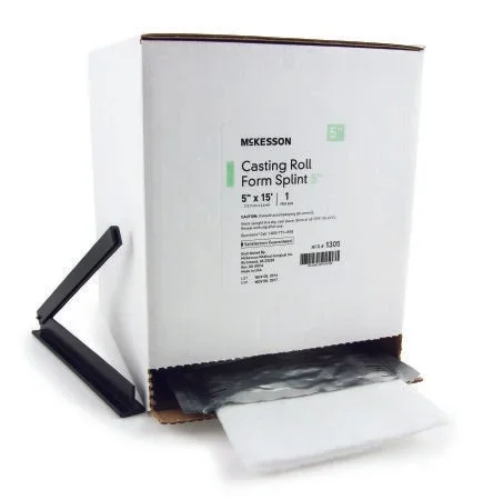 McKesson McKesson Casting Roll Form Splints 5 Inch X 15 Foot Fiberglass White – 1305
