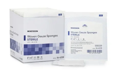 McKesson McKesson Gauze Sponge Cotton 8-Ply 2 X 2 Inch Square Sterile – 16-4228