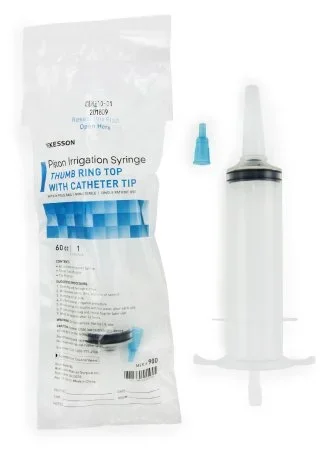 McKesson McKesson Irrigation Syringe 60 mL Pole Bag Catheter Tip Without Safety – 903