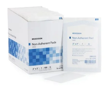 McKesson McKesson Non-Adherent Dressing Nylon / Polyester Blend 2 X 3 Inch Sterile – 16-4292