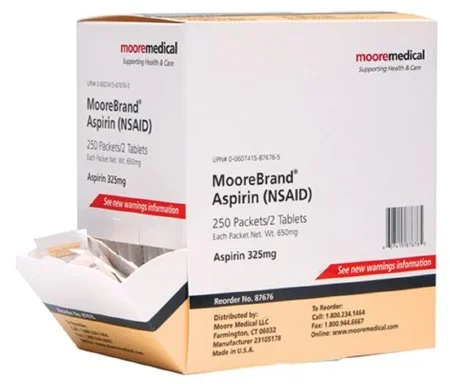 McKesson McKesson Pain Relief 325 mg Strength Aspirin Tablet 250 per Box – 87676