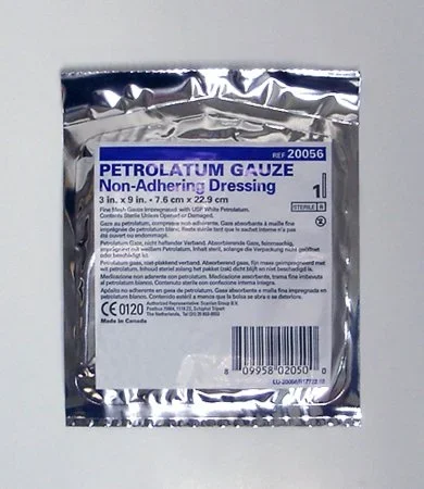McKesson McKesson Petrolatum Impregnated Dressing 1 X 8 Inch Pleated Gauze USP White Petrolatum Sterile – 61-77030