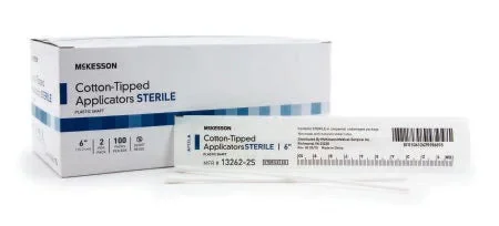 McKesson McKesson Swabstick Cotton Tip Plastic Shaft 6 Inch Sterile 2 Pack – 13262-2S