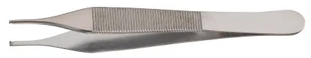 McKesson McKesson Tissue Forceps Adson 4-3/4 Inch Office Grade Stainless Steel NonSterile NonLocking Thumb Handle 1 X 2 Teeth – 43-2-775