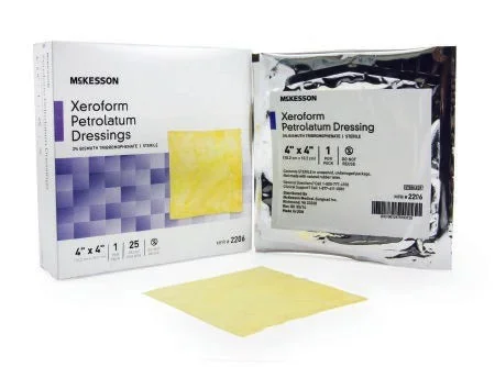 McKesson McKesson Xeroform Petrolatum Dressing 4 X 4 Inch Gauze Bismuth Tribromophenate Sterile – 2206