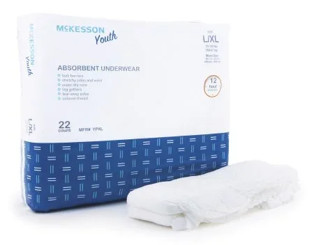 McKesson McKesson Youth Absorbent Underwear Pull On Large / X-Large Disposable – YPXL