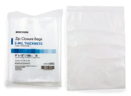 McKesson McKesson Zip Closure Bag 9 X 12 Inch Polyethylene Clear – 4582